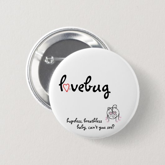 Badge Rond 5 Cm lovebug (Devant & derrière)