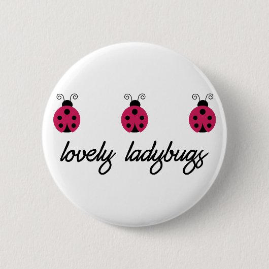 Badge Rond 5 Cm Lovely Ladybugs (Devant)