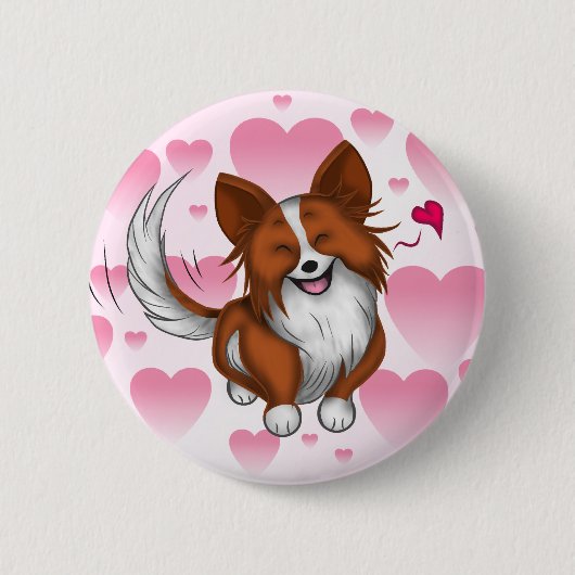 Badge Rond 5 Cm Lovely Puppy (Devant)