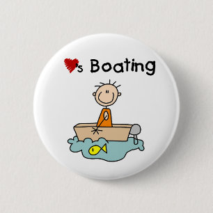 Badge Rond 5 Cm Loves Boating