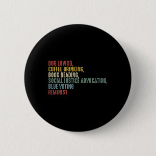 Badge Rond 5 Cm Loving Coffee Boire Livre Lire Justice Sociale