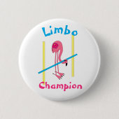 Badge Rond 5 Cm Luau Party Flamingo Limbo Champion 3" Button (Devant)
