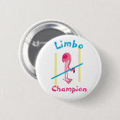 Badge Rond 5 Cm Luau Party Flamingo Limbo Champion 3" Button (Devant & derrière)