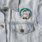 Badge Rond 5 Cm Luciole (En situation)