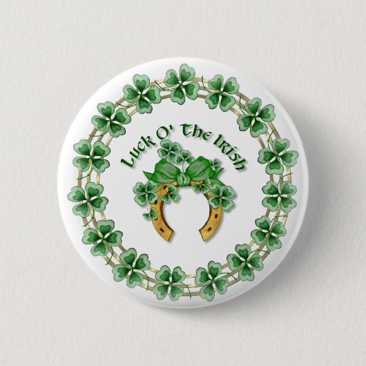 Badge Rond 5 Cm Luck O' The Irish (Devant)