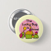 Badge Rond 5 Cm Lucky Bug Cupcake 3e Anniversaire Tshirts et cadea (Devant & derrière)