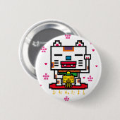 Badge Rond 5 Cm Lucky Cat (Devant & derrière)