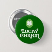 Badge Rond 5 Cm Lucky Charm St. Patrick's Day Pins (Devant & derrière)