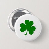 Badge Rond 5 Cm Lucky Green St Patrick's Day Shamrock (Devant & derrière)