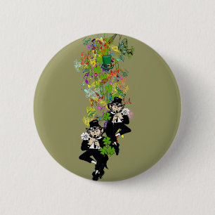 Badge Rond 5 Cm Lucky Leprechaun