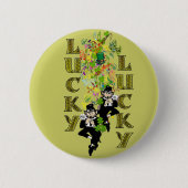 Badge Rond 5 Cm Lucky Leprechaun (Devant)