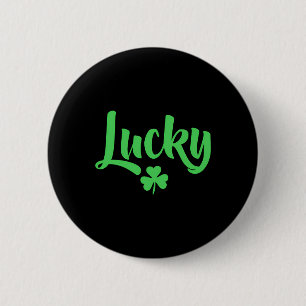Badge Rond 5 Cm Lucky Shamrock Saint Patricks Day St Pattys St Pad