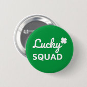 Badge Rond 5 Cm Lucky Squad St. Patrick's Day (Devant & derrière)