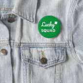 Badge Rond 5 Cm Lucky Squad St. Patrick's Day (En situation)