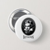 Badge Rond 5 Cm Ludwig van Beethoven (Devant & derrière)