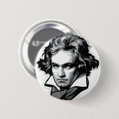 Badge Rond 5 Cm Ludwig van Beethoven (Devant & derrière)
