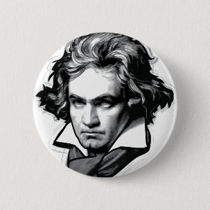 Badge Rond 5 Cm Ludwig van Beethoven
