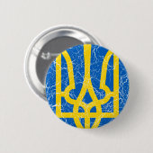 Badge Rond 5 Cm L'Ukraine peu de manteau des bras (Devant & derrière)