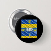 Badge Rond 5 Cm L'Ukraine pour la paix se lève pour l'Ukraine Stop (Devant & derrière)