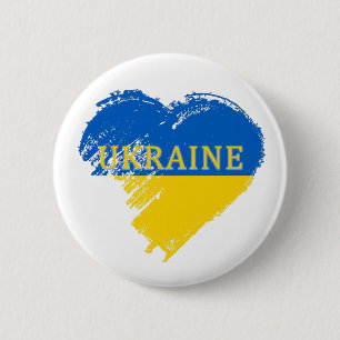 Badge Rond 5 Cm L'Ukraine soutient le bouton de la colombe de pri
