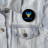 Badge Rond 5 Cm L'Ukraine va élever Phoenix Bird (En situation)