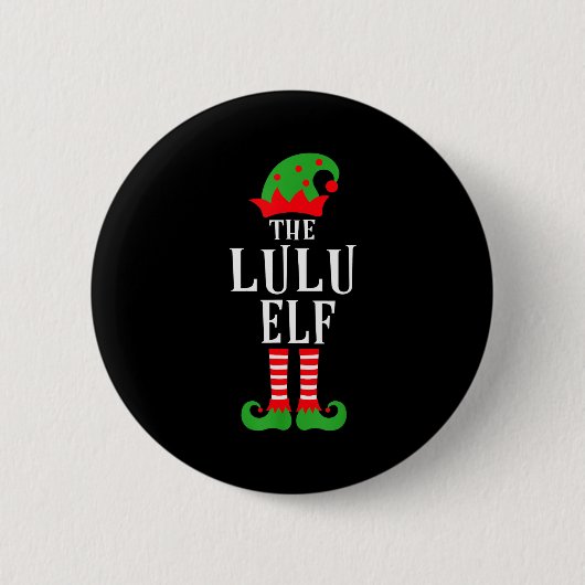 Badge Rond 5 Cm Lulu Elf Family Matching Group Christmas Gift Funn (Devant)