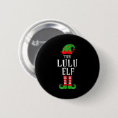 Badge Rond 5 Cm Lulu Elf Family Matching Group Christmas Gift Funn (Devant & derrière)