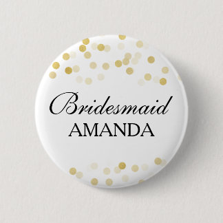 Badge Rond 5 Cm Lumières de parties scintillantes de feuille d'or