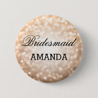 Badge Rond 5 Cm Lumières de parties scintillantes d'en cuivre de