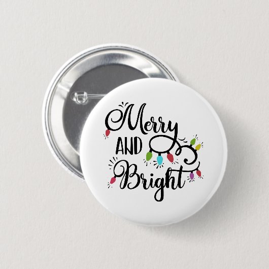 Badge Rond 5 Cm lumières de vacances joyeuses et lumineuses (Devant & derrière)
