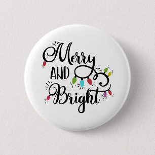 Badge Rond 5 Cm lumières de vacances joyeuses et lumineuses