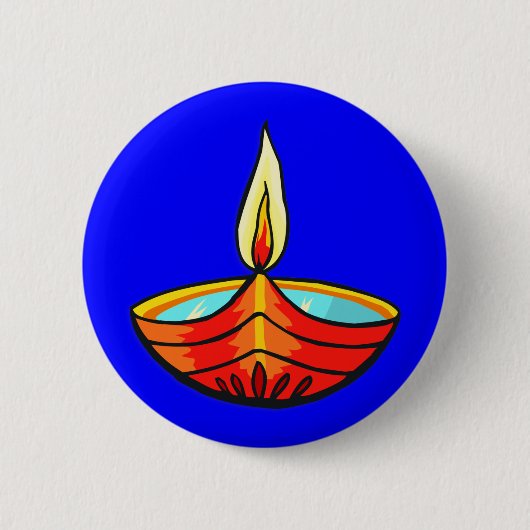 Badge Rond 5 Cm Lumières du festival de Diwali (Devant)
