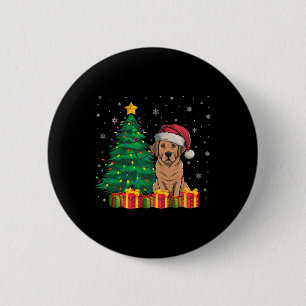 Badge Rond 5 Cm Luminaires de Noël du lagon laide du Labrador Sant