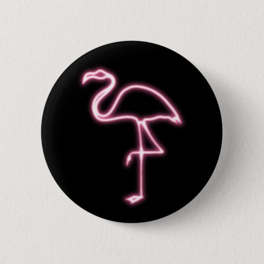 Badge Rond 5 Cm Luminosité Flamant rose (Devant)