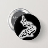 Badge Rond 5 Cm Luminosité tribale de l'esturgeon (Devant & derrière)