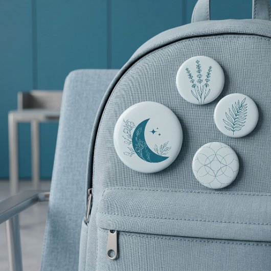 Badge Rond 5 Cm Lune