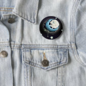 Badge Rond 5 Cm Lune bleue (En situation)