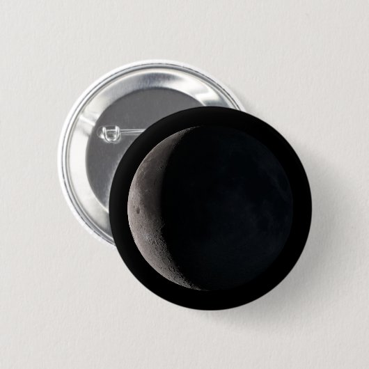 Badge Rond 5 Cm Lune de croissant (Devant & derrière)