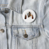 Badge Rond 5 Cm Lune de faucon (En situation)