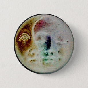 Badge Rond 5 Cm Lune de frère de Sun de soeur