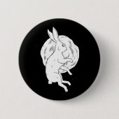 Badge Rond 5 Cm Lune de lapin (Devant)