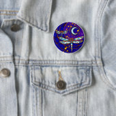 Badge Rond 5 Cm lune de libellule (En situation)