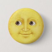 Badge Rond 5 Cm Lune Emoji (Devant)