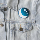 Badge Rond 5 Cm Lune et étoiles (En situation)