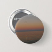 Badge Rond 5 Cm Lune sur la mer (Devant & derrière)