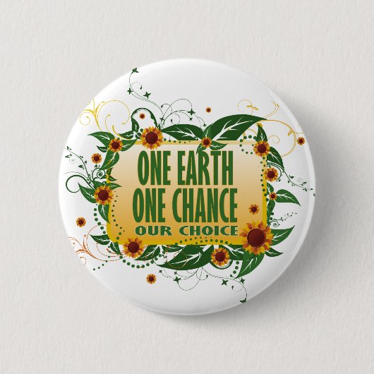Badge Rond 5 Cm L'une terre une occasion (Devant)