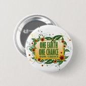 Badge Rond 5 Cm L'une terre une occasion (Devant & derrière)