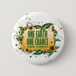 Badge Rond 5 Cm L'une terre une occasion