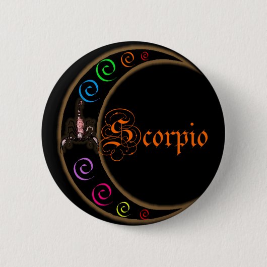 Badge Rond 5 Cm Lunes de Scorpio (Devant)