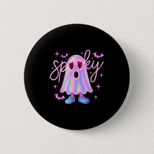 Badge Rond 5 Cm Lunettes de cœur fantôme disco mignon halloween